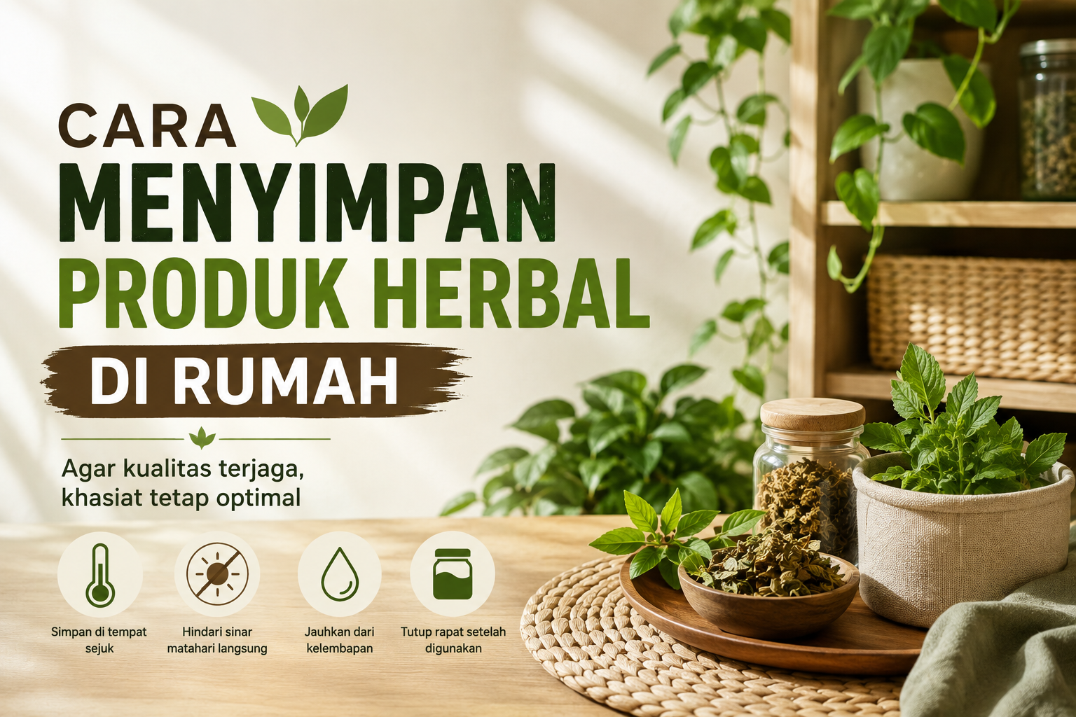 Cara Menyimpan Produk Herbal di Rumah